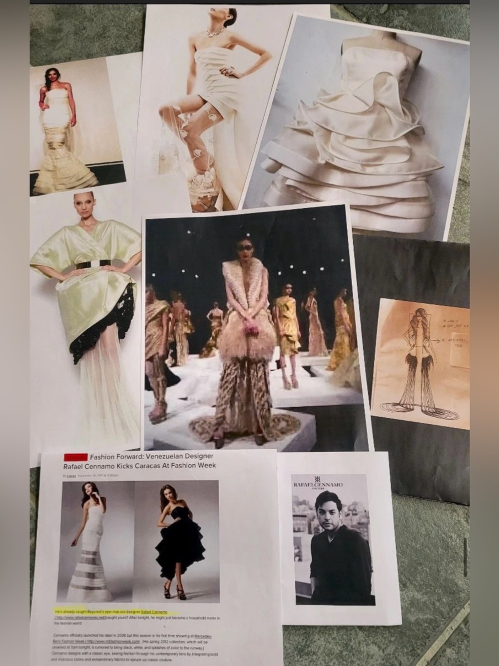 🚫SOLD RFAEL CENNAMO COUTURE — ONE-OF-A-KIND WEARABLE ART ✨ New York 2013 fashion - Picture 9 of 9